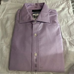 Men’s cotton 17.5” x 34-35” Polo Ralph Lauren light orchid dress shirt. NWT